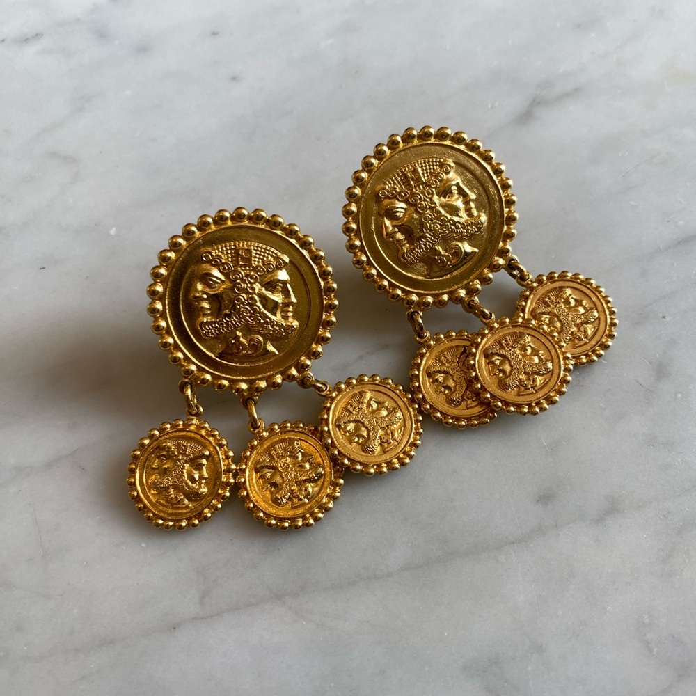 Authentic Vintage Fendi Coin Clip Earring